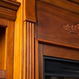 Southern Enterprises Pine Electric Fireplace with Bookcases