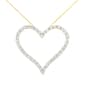 Diamond Classics&#40;tm&#41; 3ctw. Diamond Open Heart Pendant - image 1