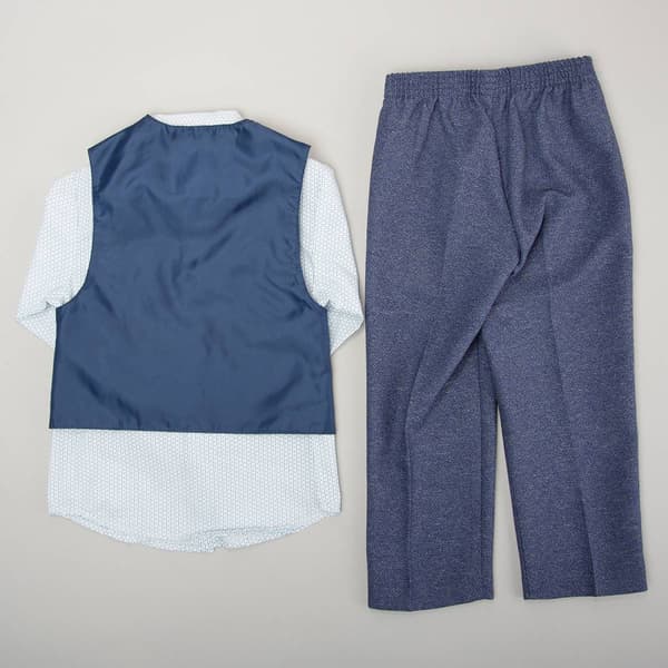 Boys &#40;4-7&#41; Van Heusen Button Down Vest Set w/ Bow Tie - Dark Blue