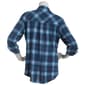 Womens Emily Daniels 3/4 Sleeve Plaid Hacci Blouse - Blue/Green - image 3