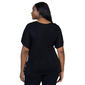 Plus Size 24/7 Comfort Apparel Knot Front V-Neck Blouse - image 2