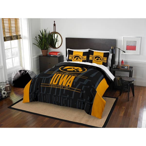 Northwest Iowa Hawkeyes Modern Take Full/Queen Comforter Set - image 