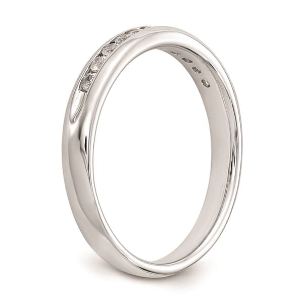 Pure Fire 14kt. White Gold Lab Grown 11-Stone Channel Band