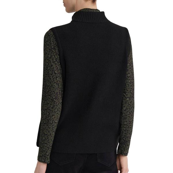 Womens Jones New York Padded Faux Suede Zipper Vest