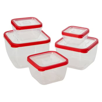 10pc. Square Plastic Food Storage Set - Boscov's