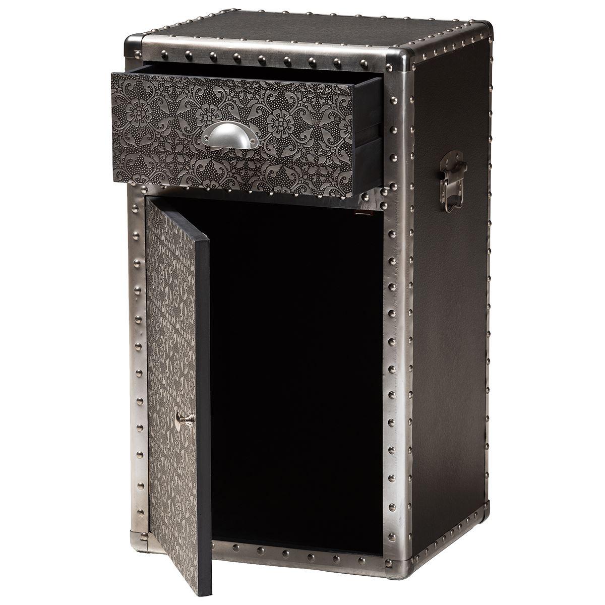Baxton Studio Cosette Collection Floral Accent Cabinet