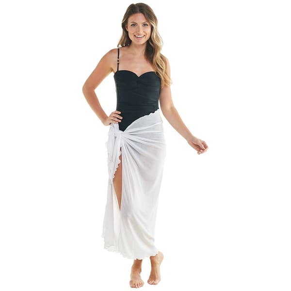 Womens Cover Me Basic Onion Skin Pareo Sarong Cover Up