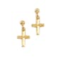 Candela Dangle Cross Earrings 14kt. Gold - image 1