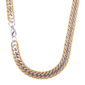 Mens Iron Saints 8.5mm Cuban Link Silver & Gold Necklace - image 1