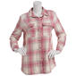 Womens Mountain Ridge Long Sleeve Twill Plaid Shacket - Pink - image 2