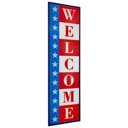 Northlight Seasonal Americana "Welcome" Metal Porch Board Sign