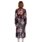 Womens NY Collection Long Sleeve Floral Mesh Belted Cardigan - image 2
