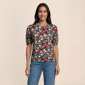 Womens Draper James Elbow Sleeve Floral Sweater - image 1