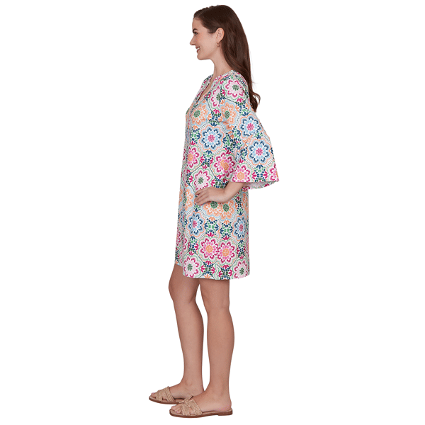 Womens Ruby Rd. Swing Into Spring Floral Medallion Shift Dress