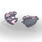 Betsey Johnson Pink Stone Heart Stud Earrings - image 3
