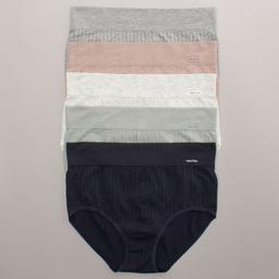 Womens Nautica 5pk. Ribbed Brief Panties - NT5835-5PKAB