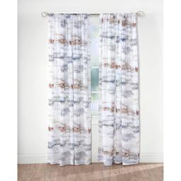 Nebula Print Crushed Voile Rod Pocket Curtain Panels