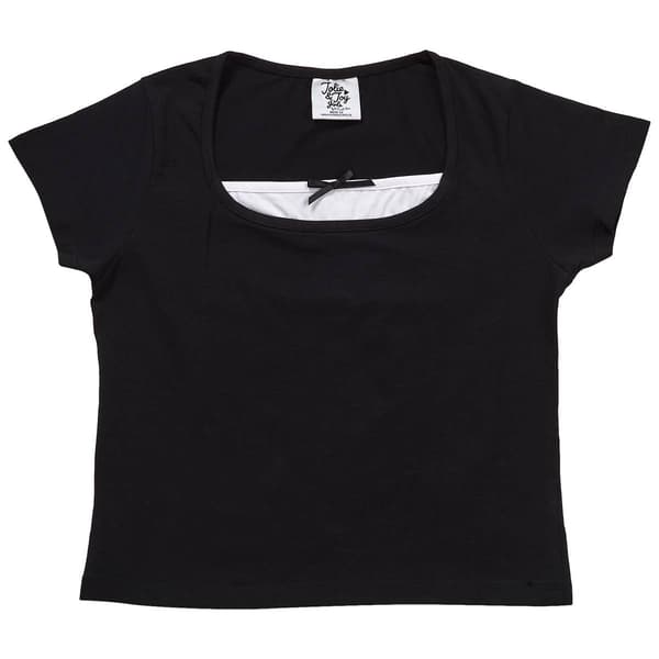 Girls &#40;7-16&#41; Jolie & Joy Square Neck Top with Bow Peekaboo - image 