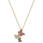 Yellow Gold Plated Cubic Zirconia and Glitter Butterfly Pendant - image 2