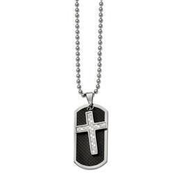 Mens Gentlemen's Classics(tm) 2pc. Dog Tag & Cross Necklace