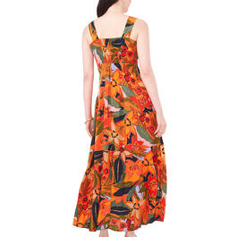 Womens MSK Sleeveless Tropical Challis Maxi Dress