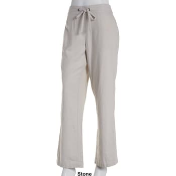 Womens Per Se Solid Linen Beach Pants - Boscov's