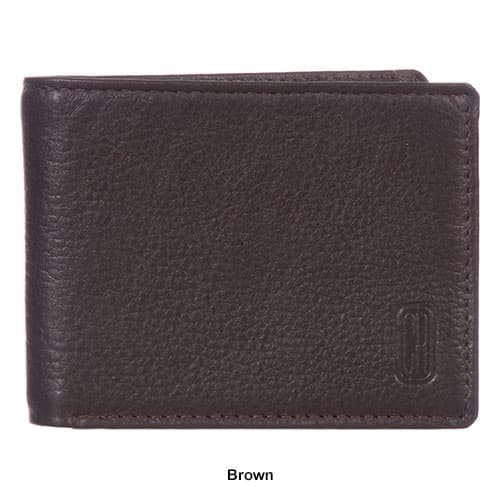 Mens Club Rochelier Winston Slimfold Leather Wallet w/ Passcase