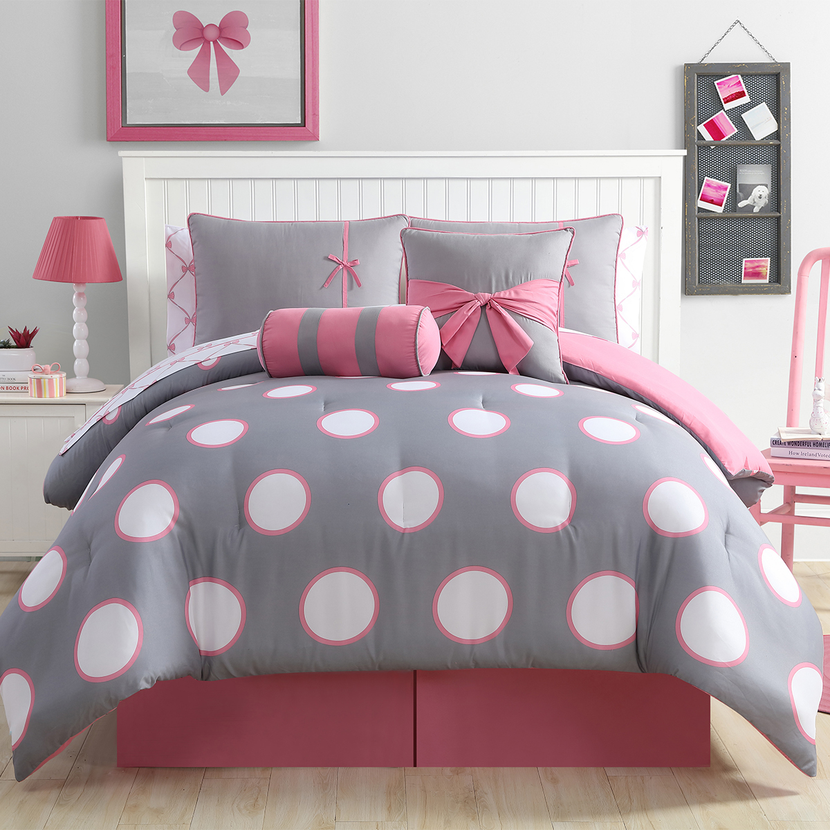 VCNY Home Sophie Polka Dot Bed-in-a-Bag Comforter Set