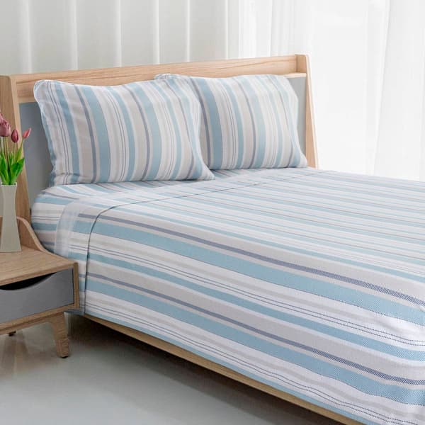 Avanti Pajama Stripe Flannel Sheet Set