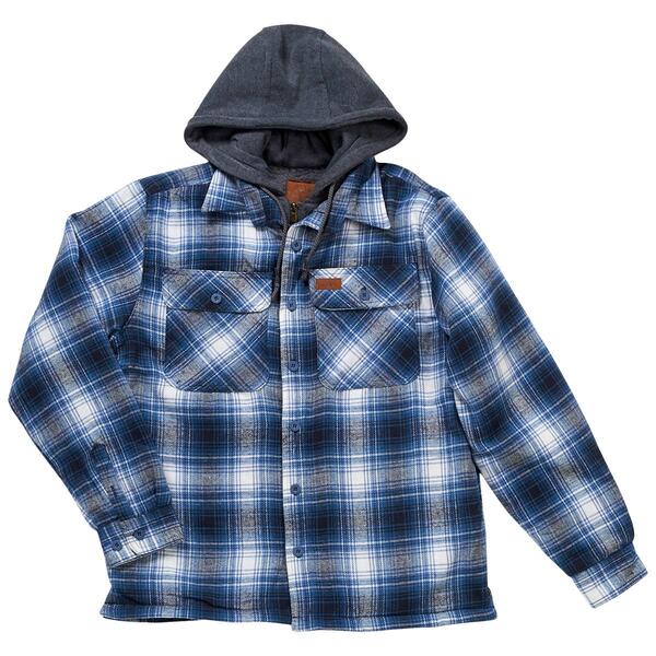 Mens Mountain Ridge Flannel Chest Protector Jacket - Light Blue - image 