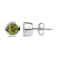 Haus of Brilliance Sterling Silver Green Peridot Stud Earrings - image 3