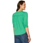 Plus Size Democracy Elbow Sleeve Scallop V Neck Blouse - image 3