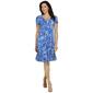 Womens Sami & Jo Short Sleeve Seam Abstract Leaf A-Line Dress - image 1