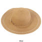 Womens Madd Hatter Solid Large Brim Metal Charm Straw Hat - image 3