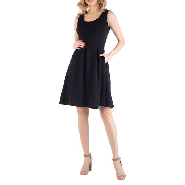 Womens 24/7 Comfort Apparel Sleeveless Maternity A-Line Dress