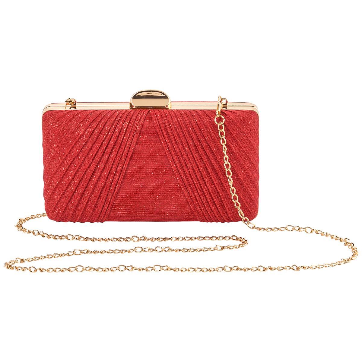 D''Margeaux Shimmer Pleated Clutch
