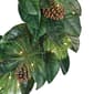 Puleo International 24in. Pre-Lit Magnolia Artificial Wreath - image 2