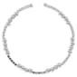 Athra Silver Plated Clear Crystal & Bead Stations Coil Bracelet - image 2