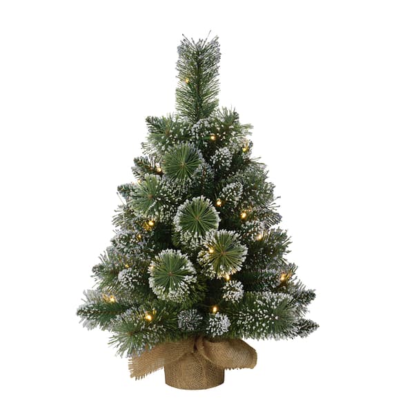 Puleo Pre-Lit 2ft. Tan Sac Artificial Christmas Tree - image 