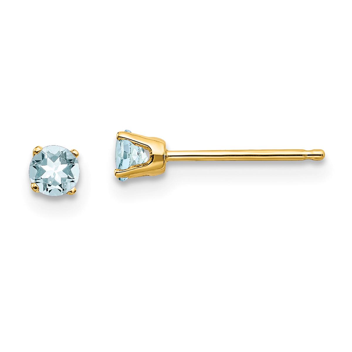 Gemstone Classics™ 3mm. Aquamarine Stud Earrings