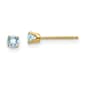 Gemstone Classics&#40;tm&#41; 3mm. Aquamarine Stud Earrings - image 1