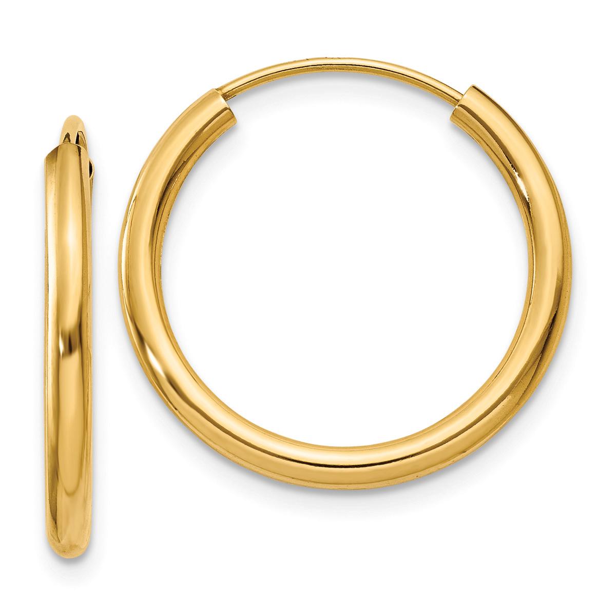 Gold Classics™ 17mm. 14kt. Endless Polished Hoop Earrings
