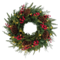 Puleo International 24in. Pre-Lit Warm White Adorned Wreath - image 1