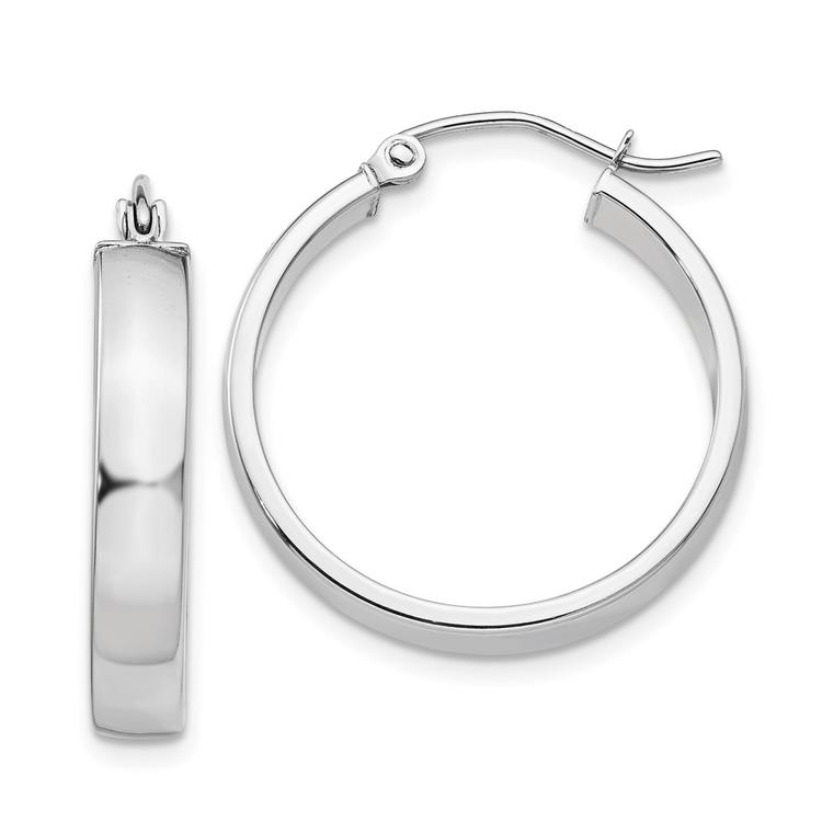 Gold Classics(tm) 14kt. White Gold 22mm Polished Hoop Earrings