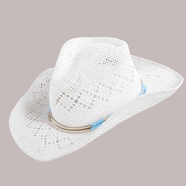 Womens Vince Camuto Bead Trim Cowgirl Hat - image 