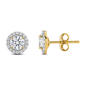 Gemstone Classics(tm) Yellow Gold Over Silver Crown Halo Earrings - image 1