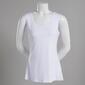 Womens Runway Ready Solid White Milky Tank Top - image 1