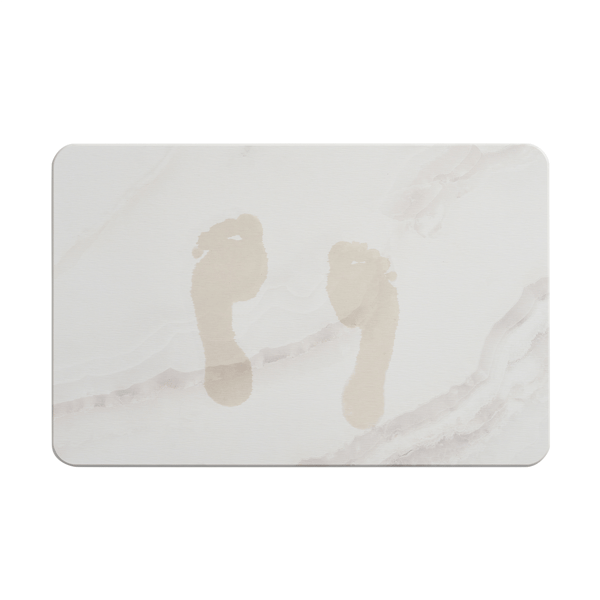 VCNY Home White Marble Diatomite Bath Mat