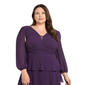 Plus Size R&M Richards 3/4 Sleeve V-Neck Ruffle Tiered Gown - image 3