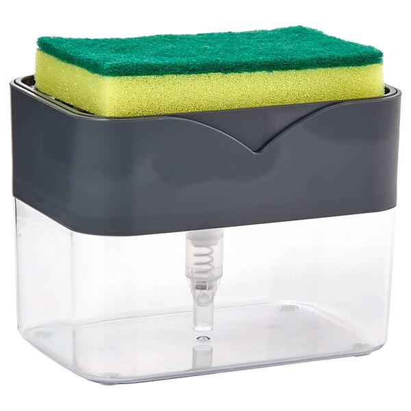 Kitchen Details 2 in 1 Soap Pump Dispenser & Sponge Holder - image 
